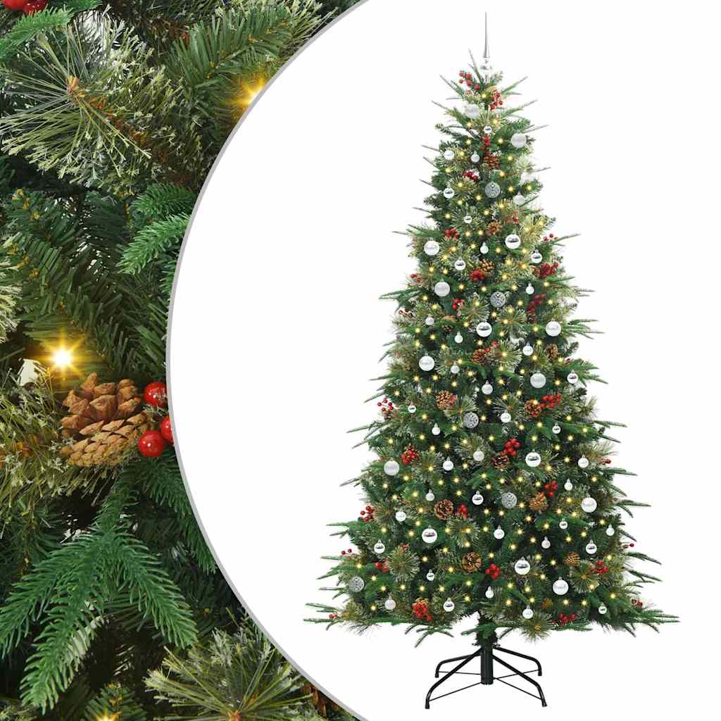Kunstmatige Inklapbare Kerstboom Groen 240 cm PE en PVC is nu te koop bij PeponiXL, paradijselijk wonen!