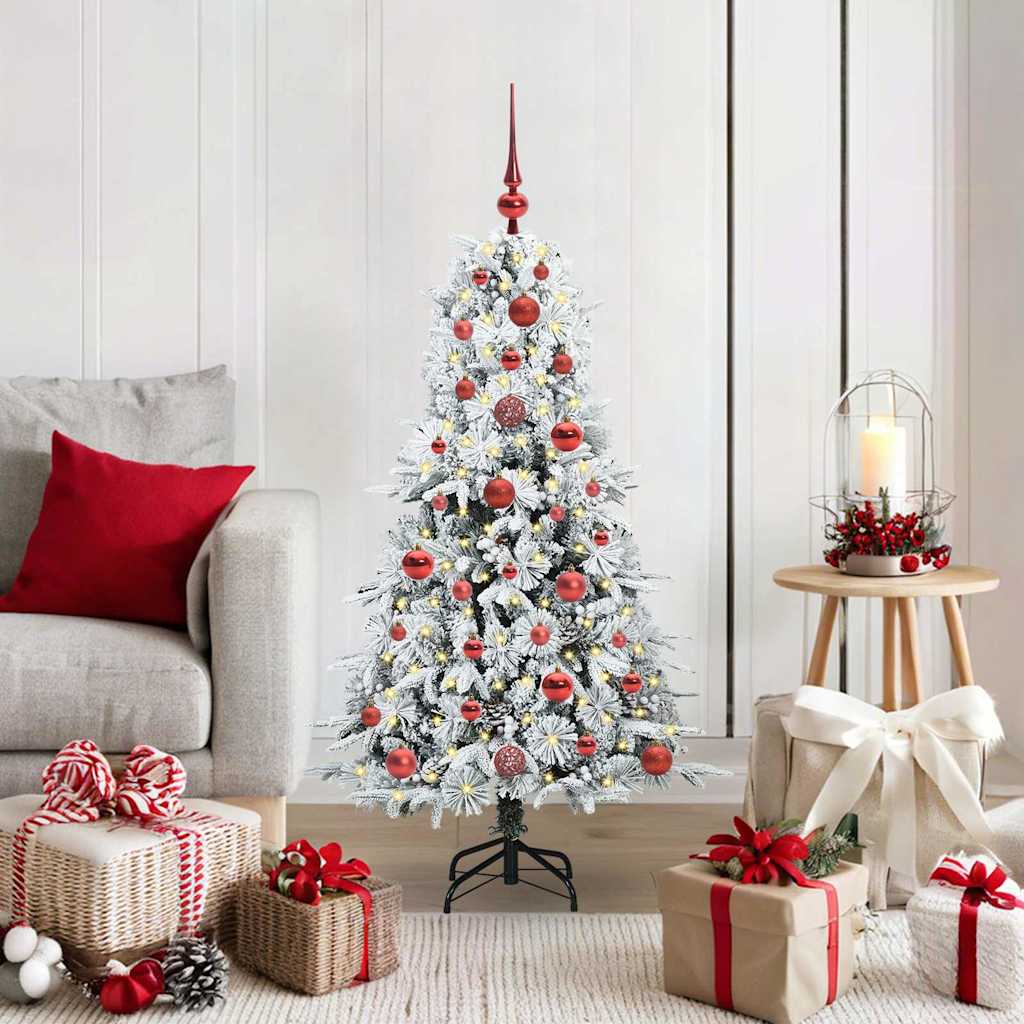 Kunstmatige Inklapbare Kerstboom Wit 120 cm PE en PVC is nu te koop bij PeponiXL, paradijselijk wonen!