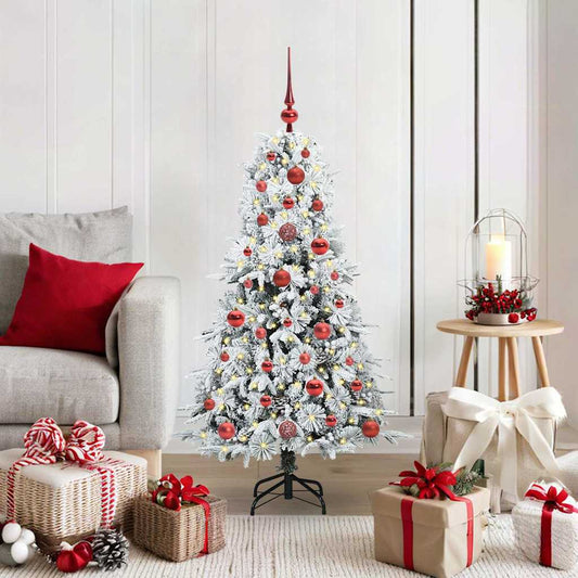 Kunstmatige Inklapbare Kerstboom Wit 120 cm PE en PVC is nu te koop bij PeponiXL, paradijselijk wonen!
