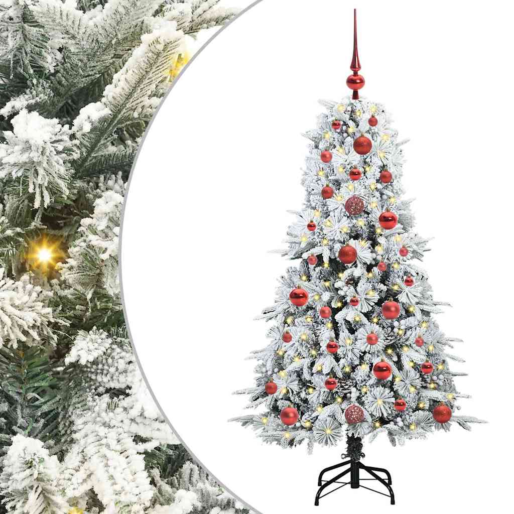 Kunstmatige Inklapbare Kerstboom Wit 120 cm PE en PVC is nu te koop bij PeponiXL, paradijselijk wonen!