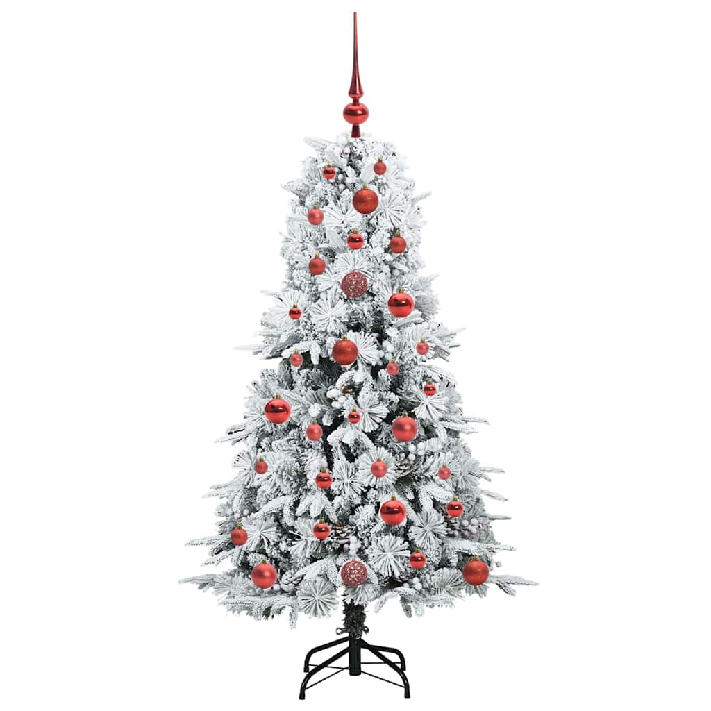 Kunstmatige Inklapbare Kerstboom Wit 120 cm PE en PVC is nu te koop bij PeponiXL, paradijselijk wonen!
