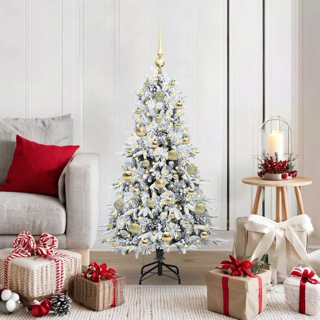 Kunstmatige Inklapbare Kerstboom Wit 120 cm PE en PVC is nu te koop bij PeponiXL, paradijselijk wonen!