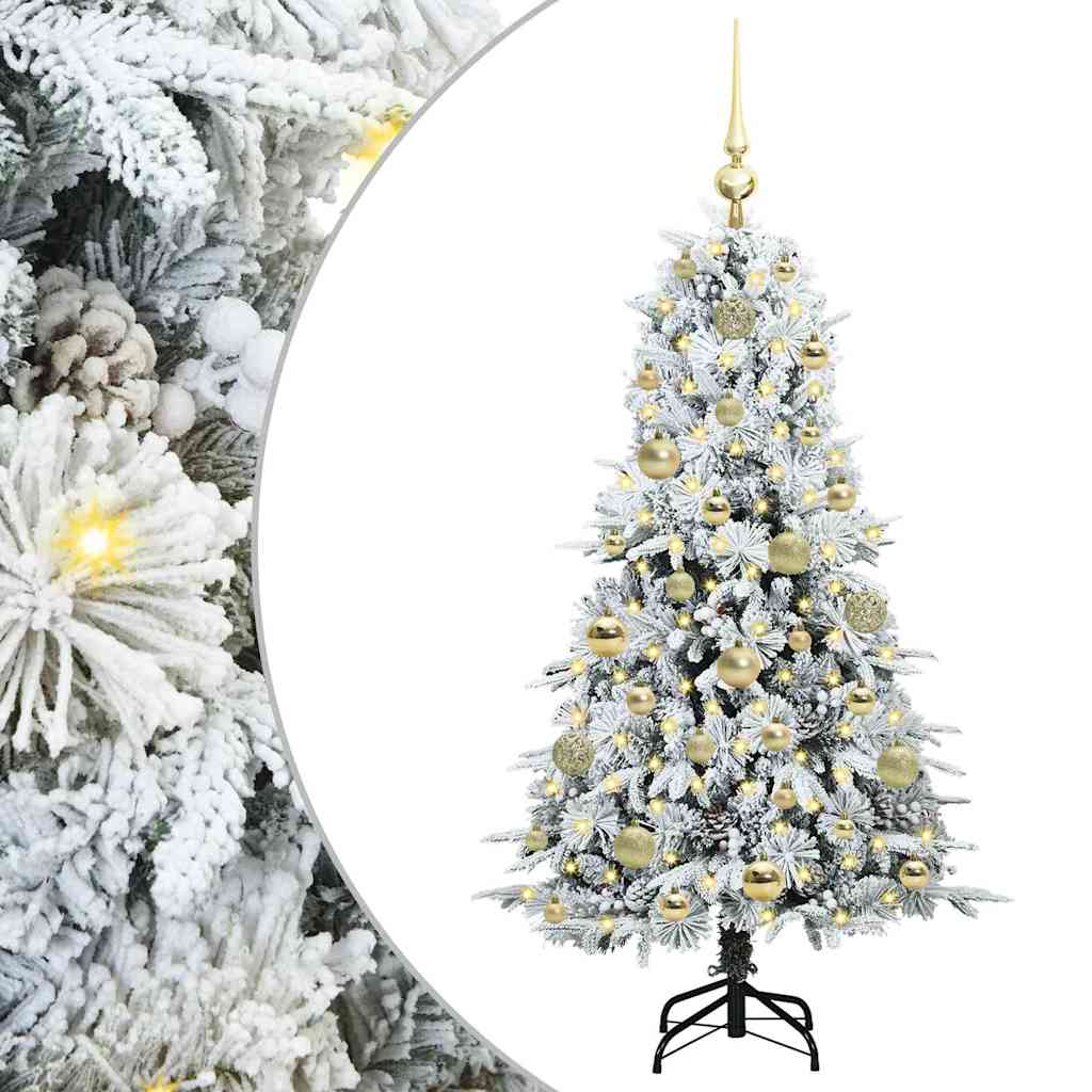 Kunstmatige Inklapbare Kerstboom Wit 120 cm PE en PVC is nu te koop bij PeponiXL, paradijselijk wonen!