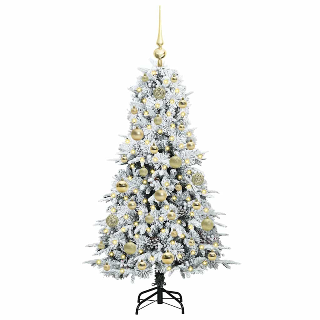Kunstmatige Inklapbare Kerstboom Wit 120 cm PE en PVC is nu te koop bij PeponiXL, paradijselijk wonen!