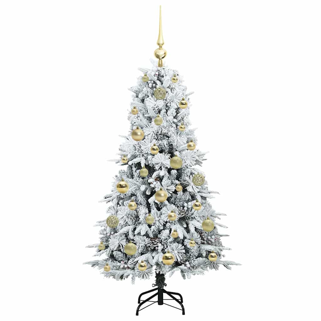 Kunstmatige Inklapbare Kerstboom Wit 120 cm PE en PVC is nu te koop bij PeponiXL, paradijselijk wonen!