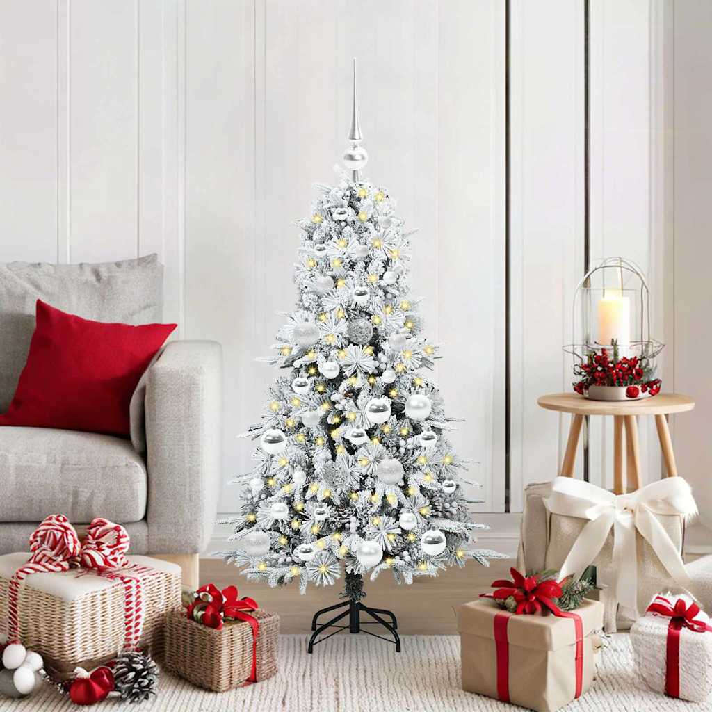 Kunstmatige Inklapbare Kerstboom Wit 120 cm PE en PVC is nu te koop bij PeponiXL, paradijselijk wonen!
