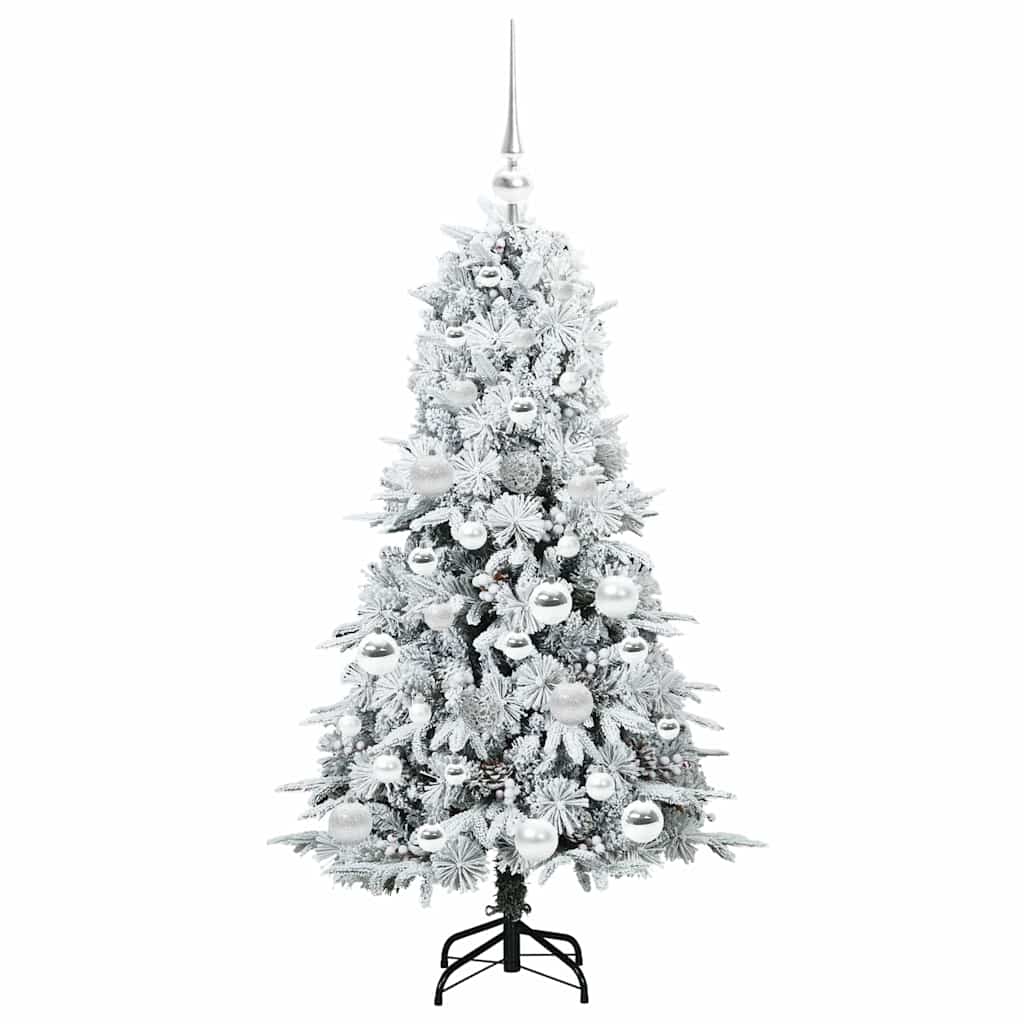 Kunstmatige Inklapbare Kerstboom Wit 120 cm PE en PVC is nu te koop bij PeponiXL, paradijselijk wonen!