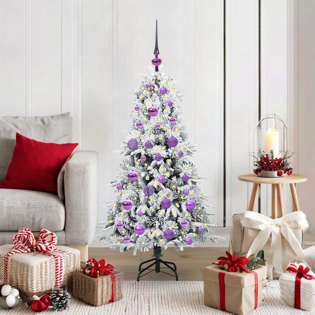 Kunstmatige Inklapbare Kerstboom Wit 120 cm PE en PVC is nu te koop bij PeponiXL, paradijselijk wonen!