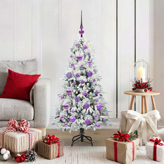 Kunstmatige Inklapbare Kerstboom Wit 120 cm PE en PVC is nu te koop bij PeponiXL, paradijselijk wonen!