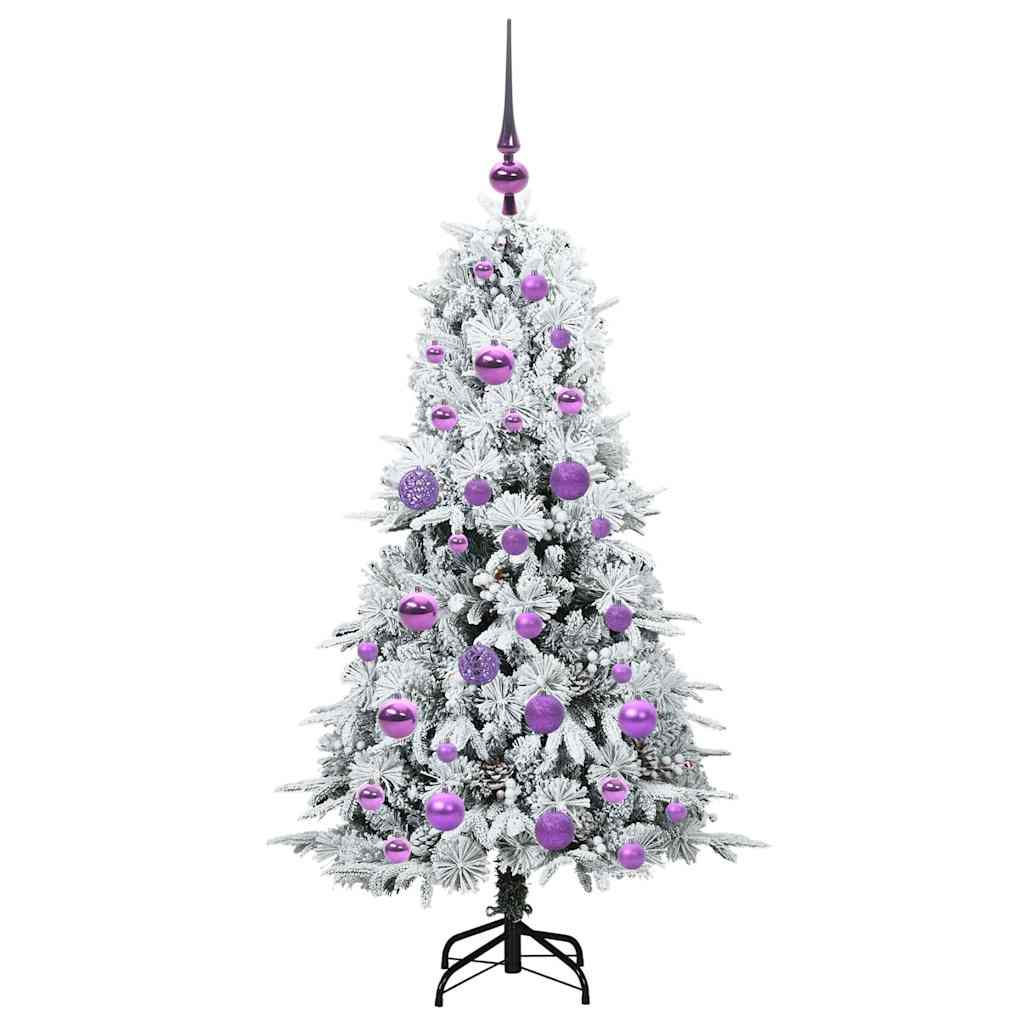 Kunstmatige Inklapbare Kerstboom Wit 120 cm PE en PVC is nu te koop bij PeponiXL, paradijselijk wonen!
