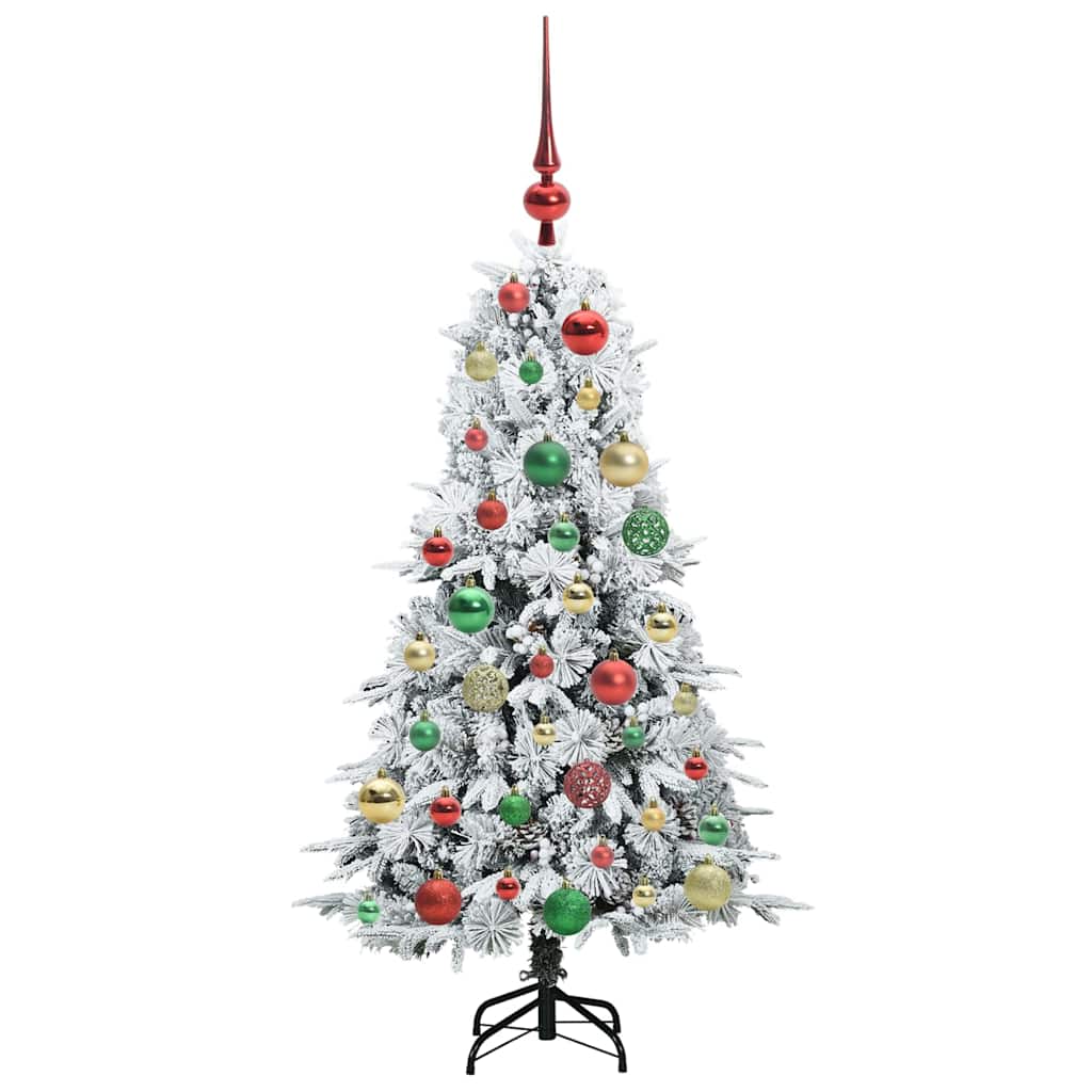 Kunstmatige Inklapbare Kerstboom Wit 120 cm PE en PVC is nu te koop bij PeponiXL, paradijselijk wonen!