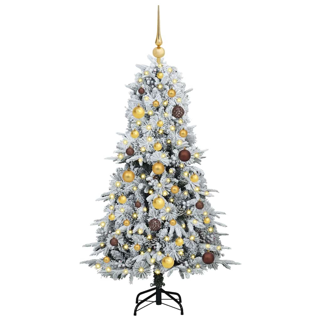 Kunstmatige Inklapbare Kerstboom Wit 150 cm PE en PVC is nu te koop bij PeponiXL, paradijselijk wonen!