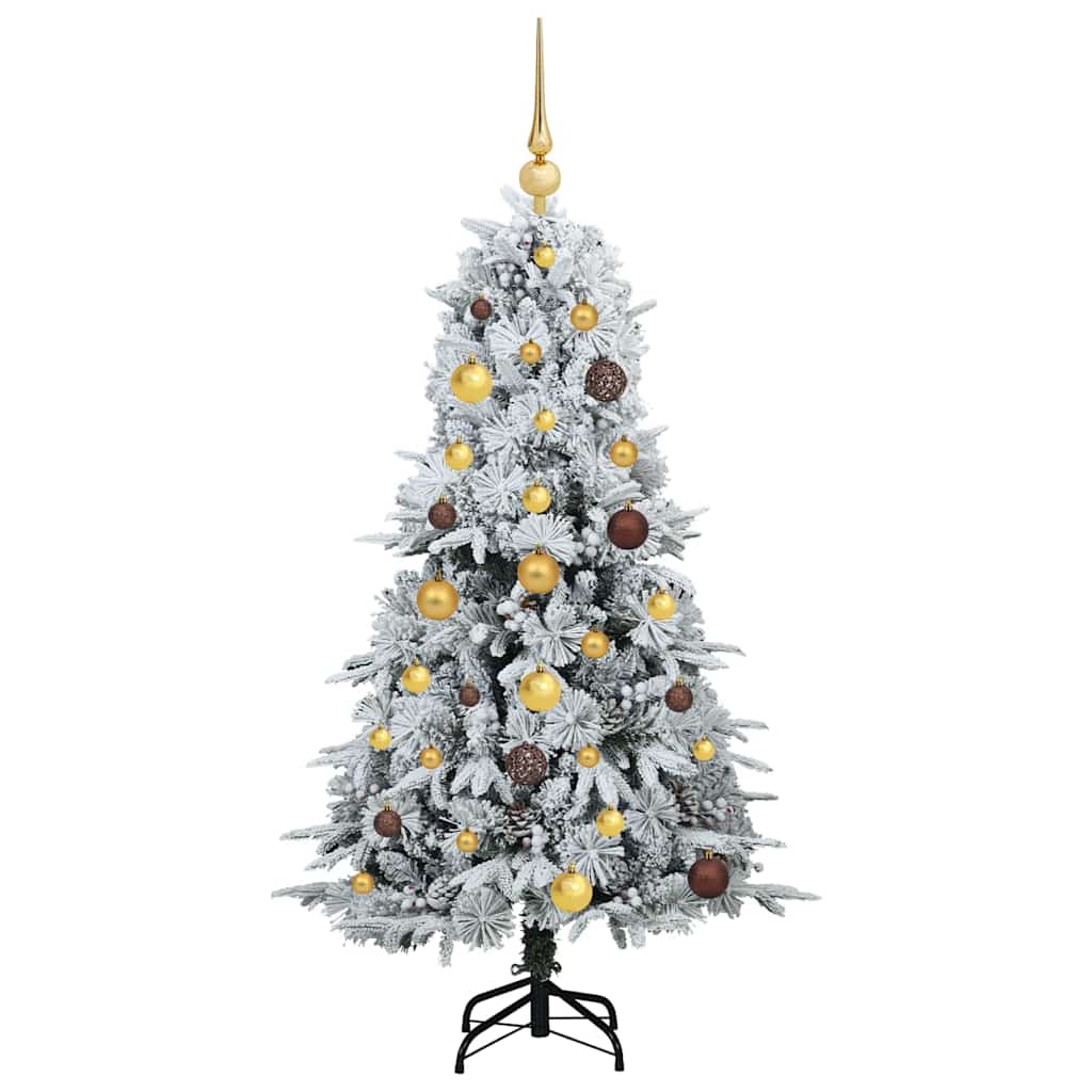 Kunstmatige Inklapbare Kerstboom Wit 150 cm PE en PVC is nu te koop bij PeponiXL, paradijselijk wonen!