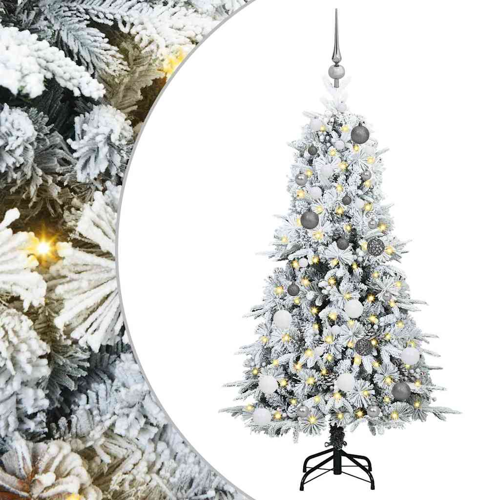 Kunstmatige Inklapbare Kerstboom Wit 150 cm PE en PVC is nu te koop bij PeponiXL, paradijselijk wonen!