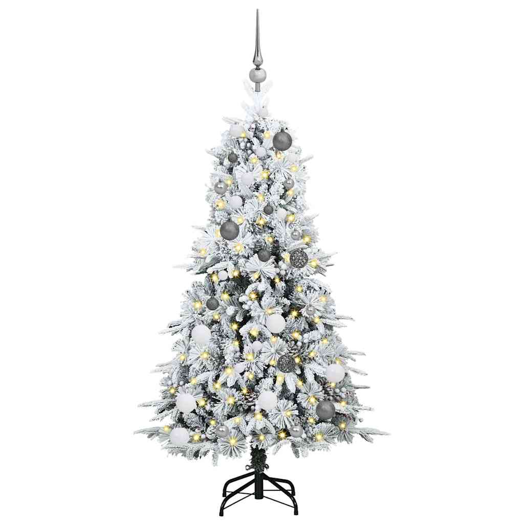 Kunstmatige Inklapbare Kerstboom Wit 150 cm PE en PVC is nu te koop bij PeponiXL, paradijselijk wonen!