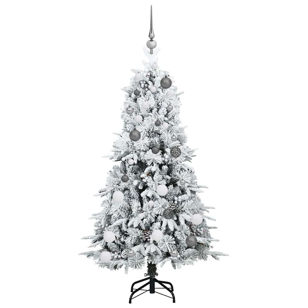 Kunstmatige Inklapbare Kerstboom Wit 150 cm PE en PVC is nu te koop bij PeponiXL, paradijselijk wonen!