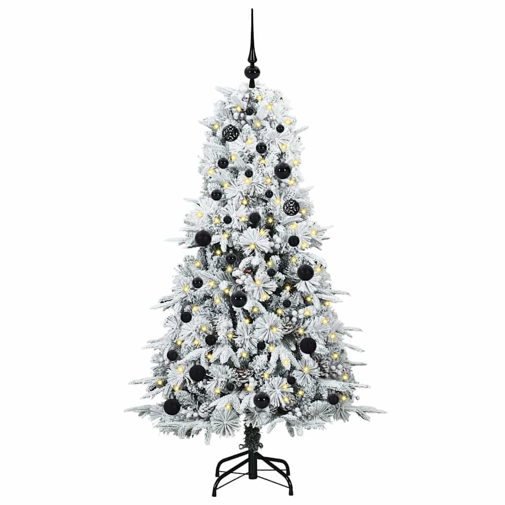 Kunstmatige Inklapbare Kerstboom Wit 150 cm PE en PVC is nu te koop bij PeponiXL, paradijselijk wonen!