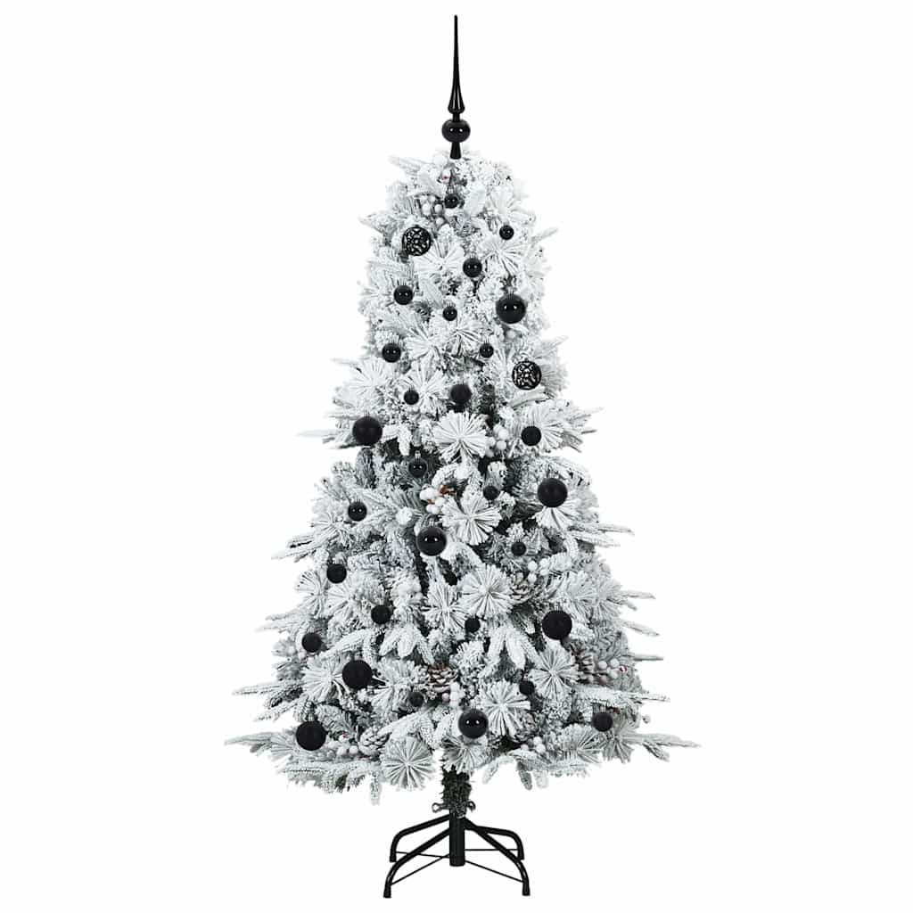 Kunstmatige Inklapbare Kerstboom Wit 150 cm PE en PVC is nu te koop bij PeponiXL, paradijselijk wonen!