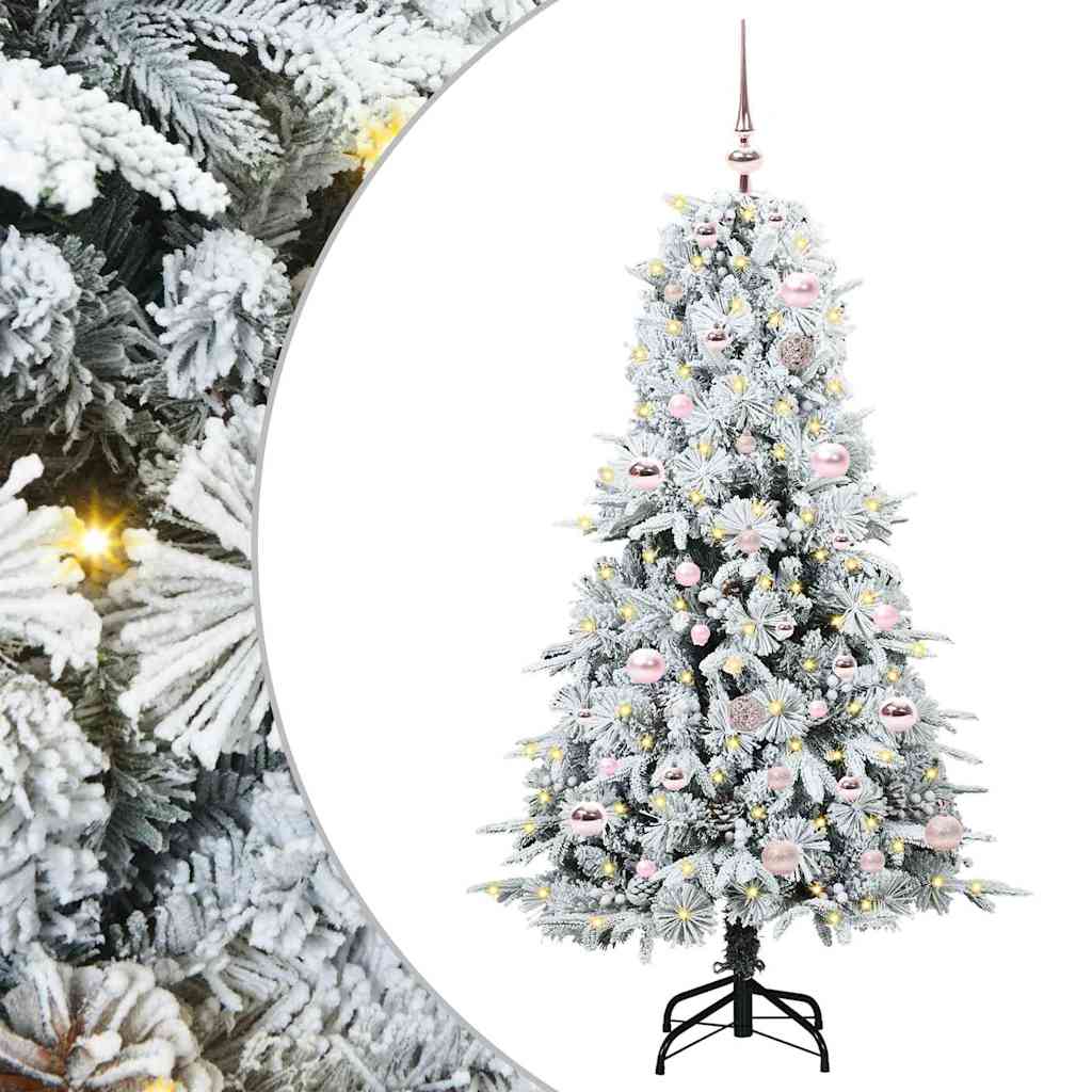 Kunstmatige Inklapbare Kerstboom Wit 150 cm PE en PVC is nu te koop bij PeponiXL, paradijselijk wonen!