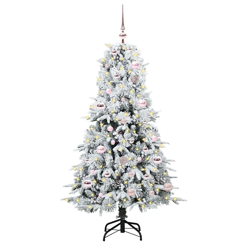 Kunstmatige Inklapbare Kerstboom Wit 150 cm PE en PVC is nu te koop bij PeponiXL, paradijselijk wonen!