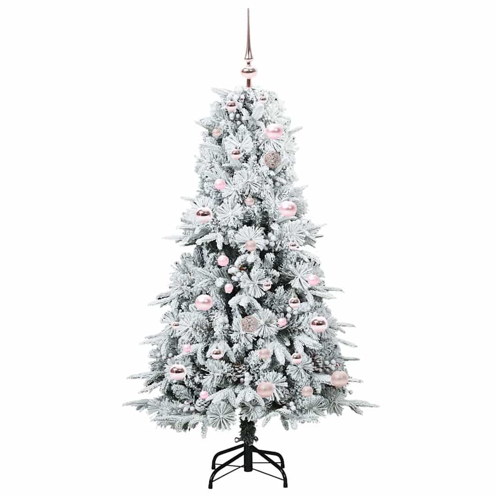 Kunstmatige Inklapbare Kerstboom Wit 150 cm PE en PVC is nu te koop bij PeponiXL, paradijselijk wonen!