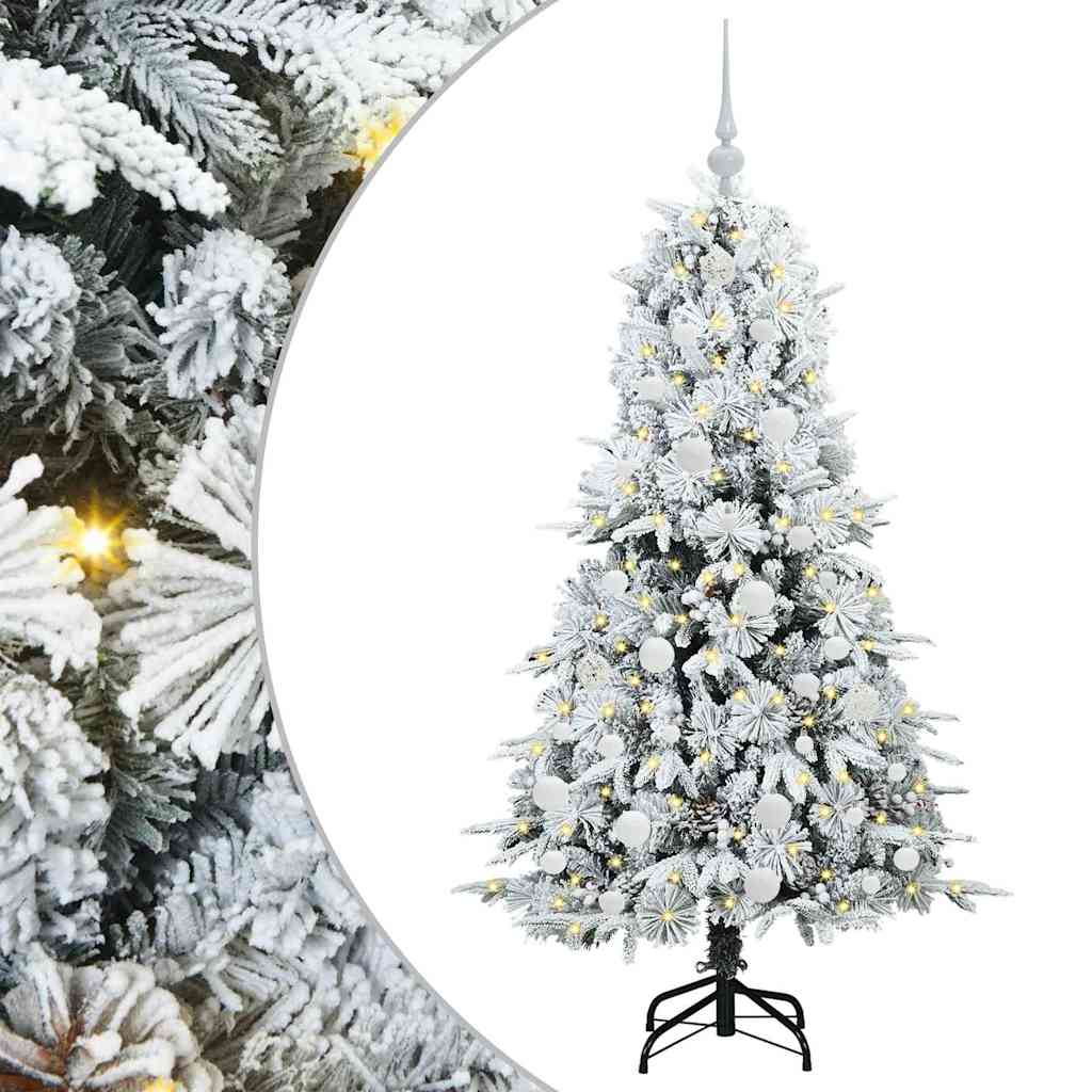 Kunstmatige Inklapbare Kerstboom Wit 150 cm PE en PVC is nu te koop bij PeponiXL, paradijselijk wonen!