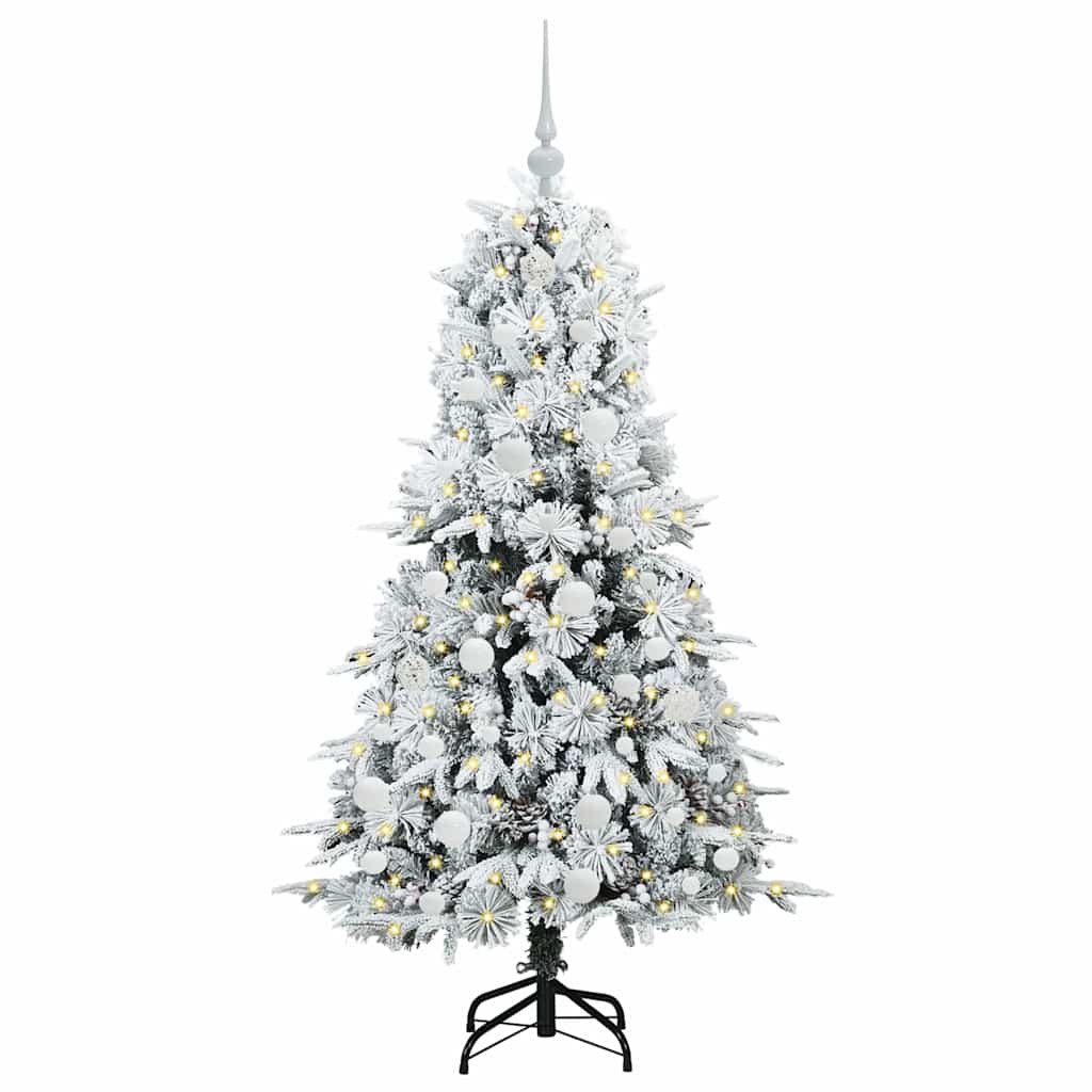 Kunstmatige Inklapbare Kerstboom Wit 150 cm PE en PVC is nu te koop bij PeponiXL, paradijselijk wonen!