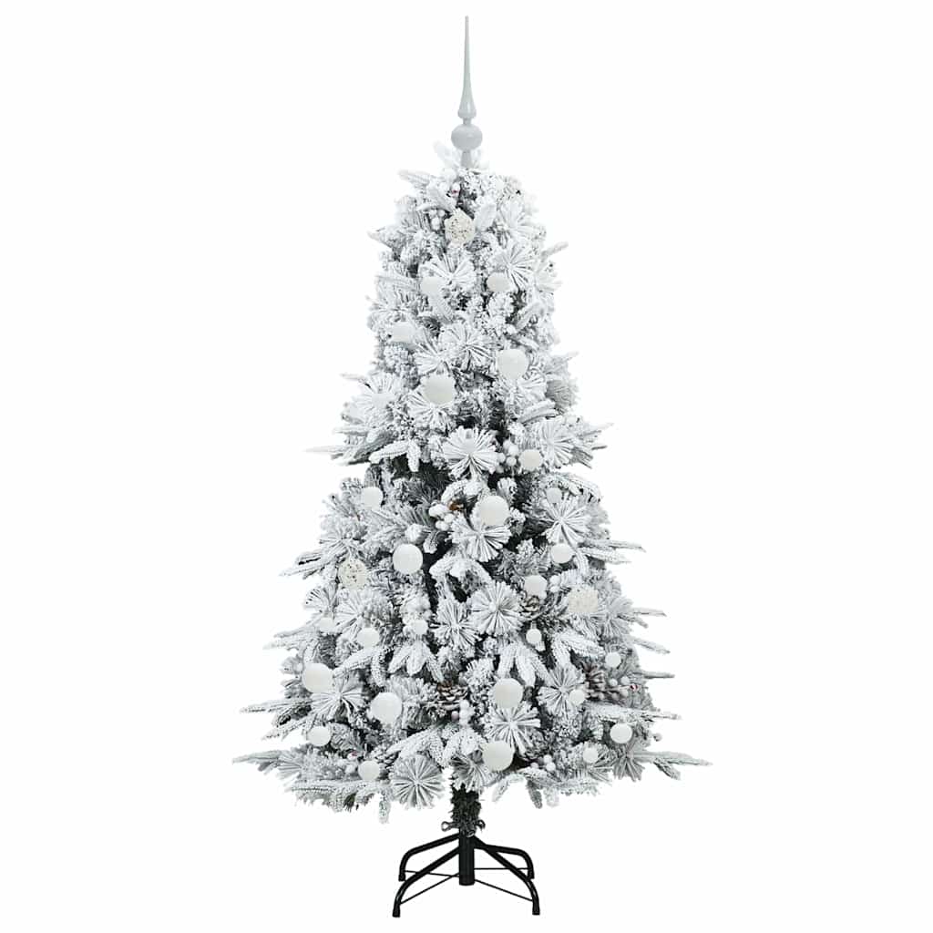 Kunstmatige Inklapbare Kerstboom Wit 150 cm PE en PVC is nu te koop bij PeponiXL, paradijselijk wonen!