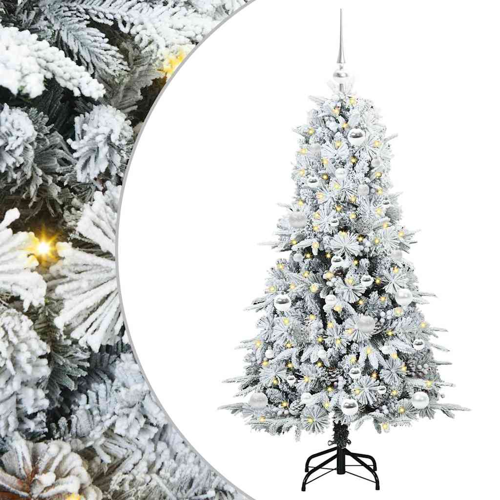 Kunstmatige Inklapbare Kerstboom Wit 150 cm PE en PVC is nu te koop bij PeponiXL, paradijselijk wonen!