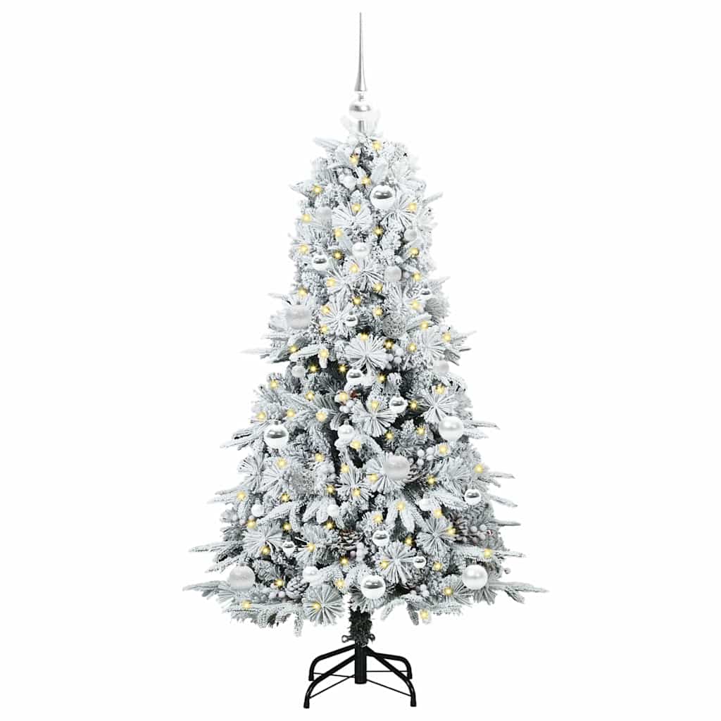 Kunstmatige Inklapbare Kerstboom Wit 150 cm PE en PVC is nu te koop bij PeponiXL, paradijselijk wonen!