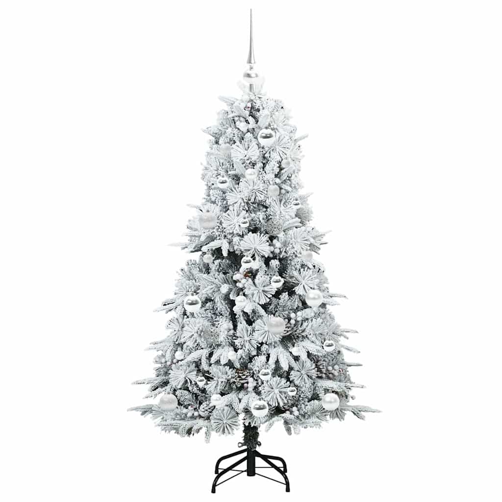 Kunstmatige Inklapbare Kerstboom Wit 150 cm PE en PVC is nu te koop bij PeponiXL, paradijselijk wonen!
