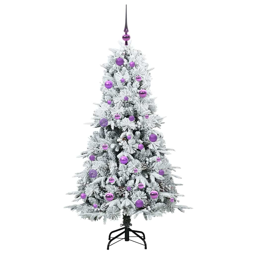 Kunstmatige Inklapbare Kerstboom Wit 150 cm PE en PVC is nu te koop bij PeponiXL, paradijselijk wonen!