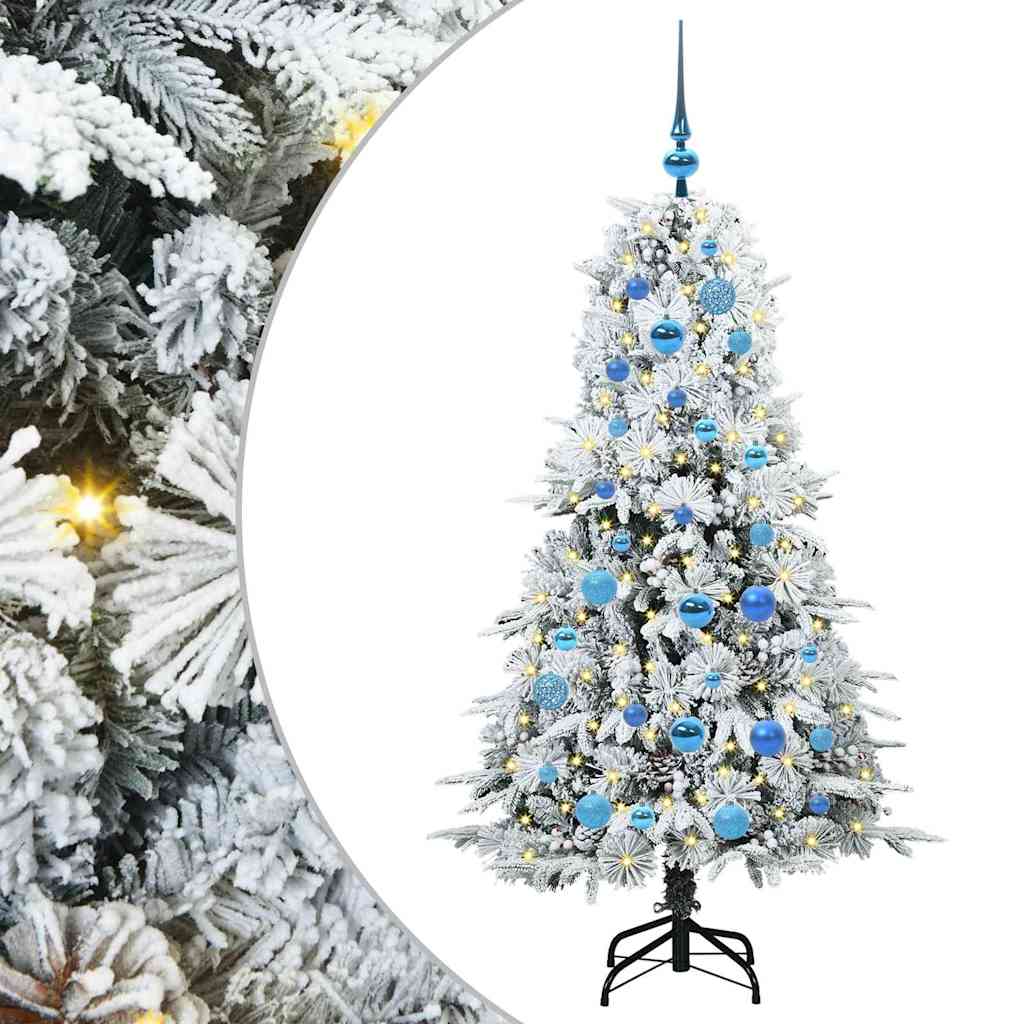 Kunstmatige Inklapbare Kerstboom Wit 150 cm PE en PVC is nu te koop bij PeponiXL, paradijselijk wonen!