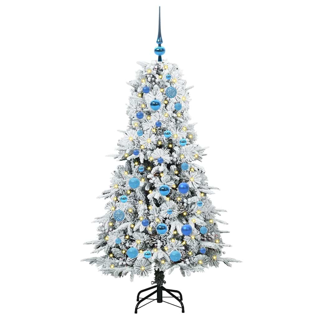 Kunstmatige Inklapbare Kerstboom Wit 150 cm PE en PVC is nu te koop bij PeponiXL, paradijselijk wonen!