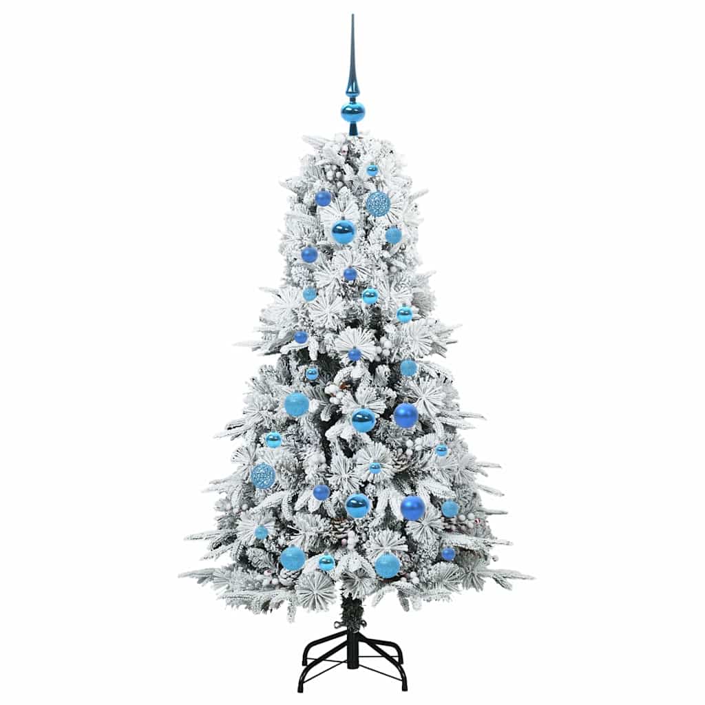 Kunstmatige Inklapbare Kerstboom Wit 150 cm PE en PVC is nu te koop bij PeponiXL, paradijselijk wonen!