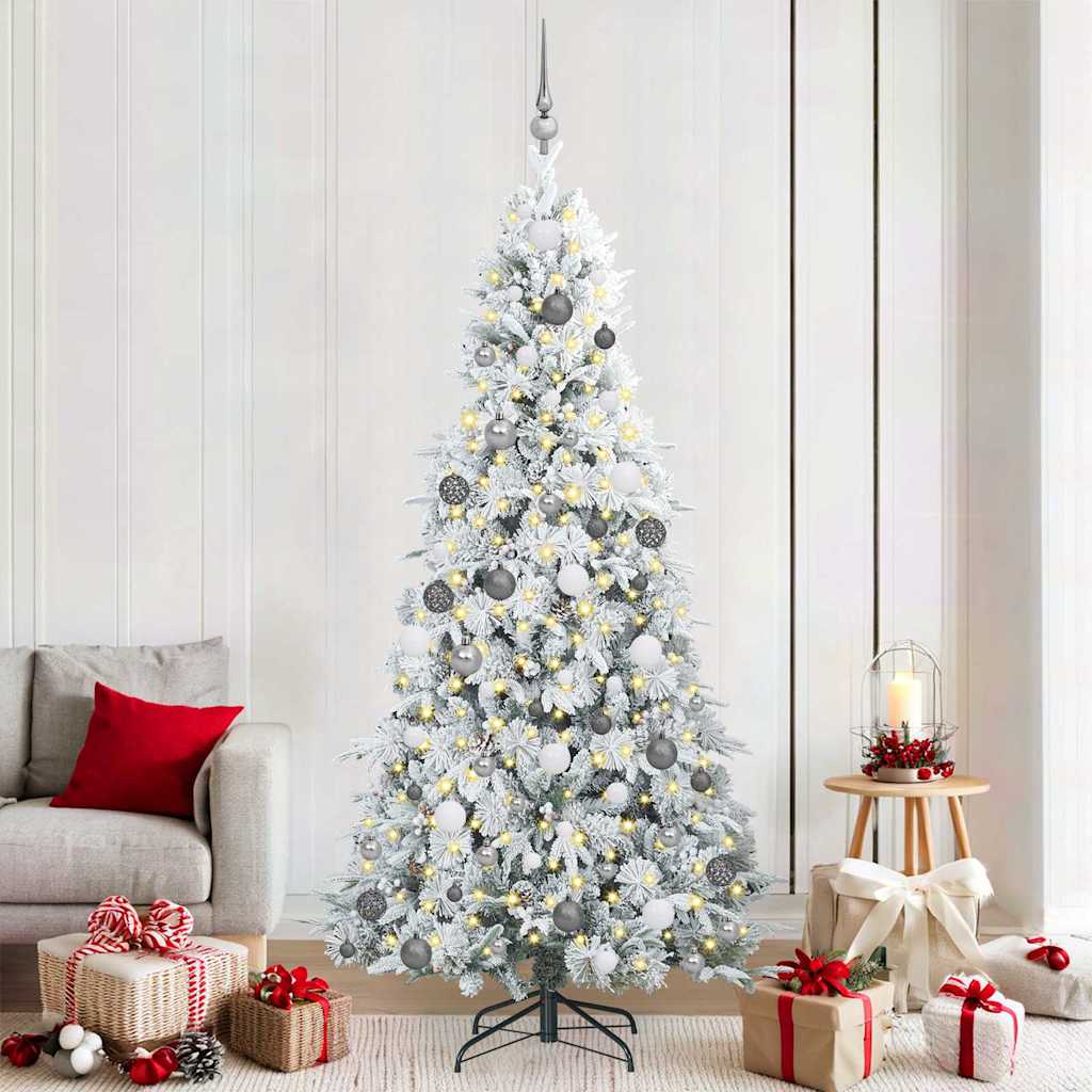 Kunstmatige Inklapbare Kerstboom Wit 210 cm PE en PVC is nu te koop bij PeponiXL, paradijselijk wonen!