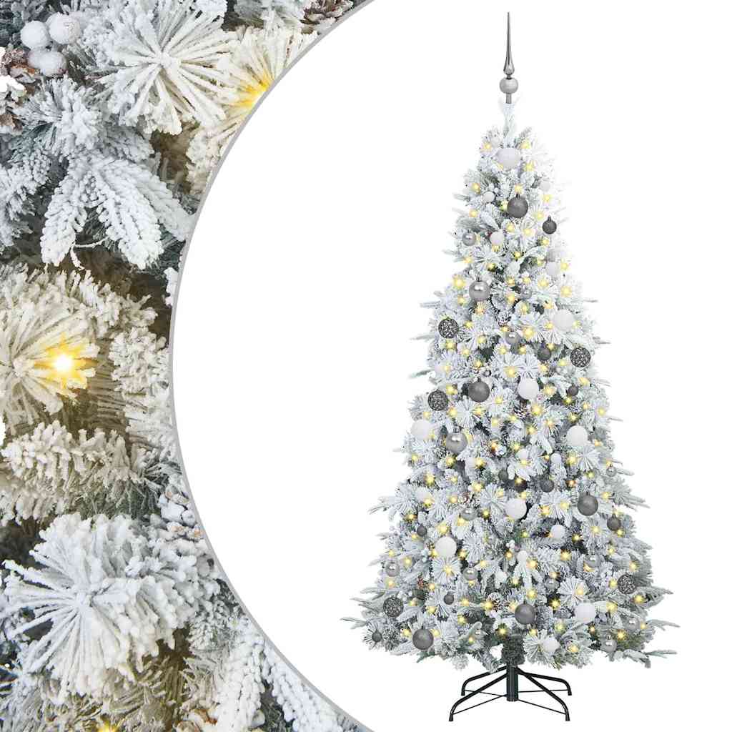 Kunstmatige Inklapbare Kerstboom Wit 210 cm PE en PVC is nu te koop bij PeponiXL, paradijselijk wonen!