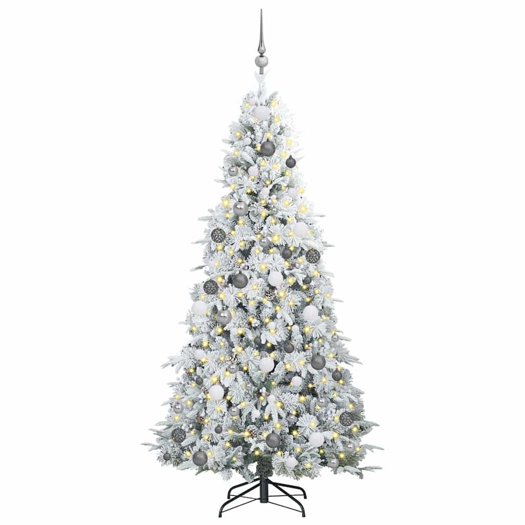 Kunstmatige Inklapbare Kerstboom Wit 210 cm PE en PVC is nu te koop bij PeponiXL, paradijselijk wonen!