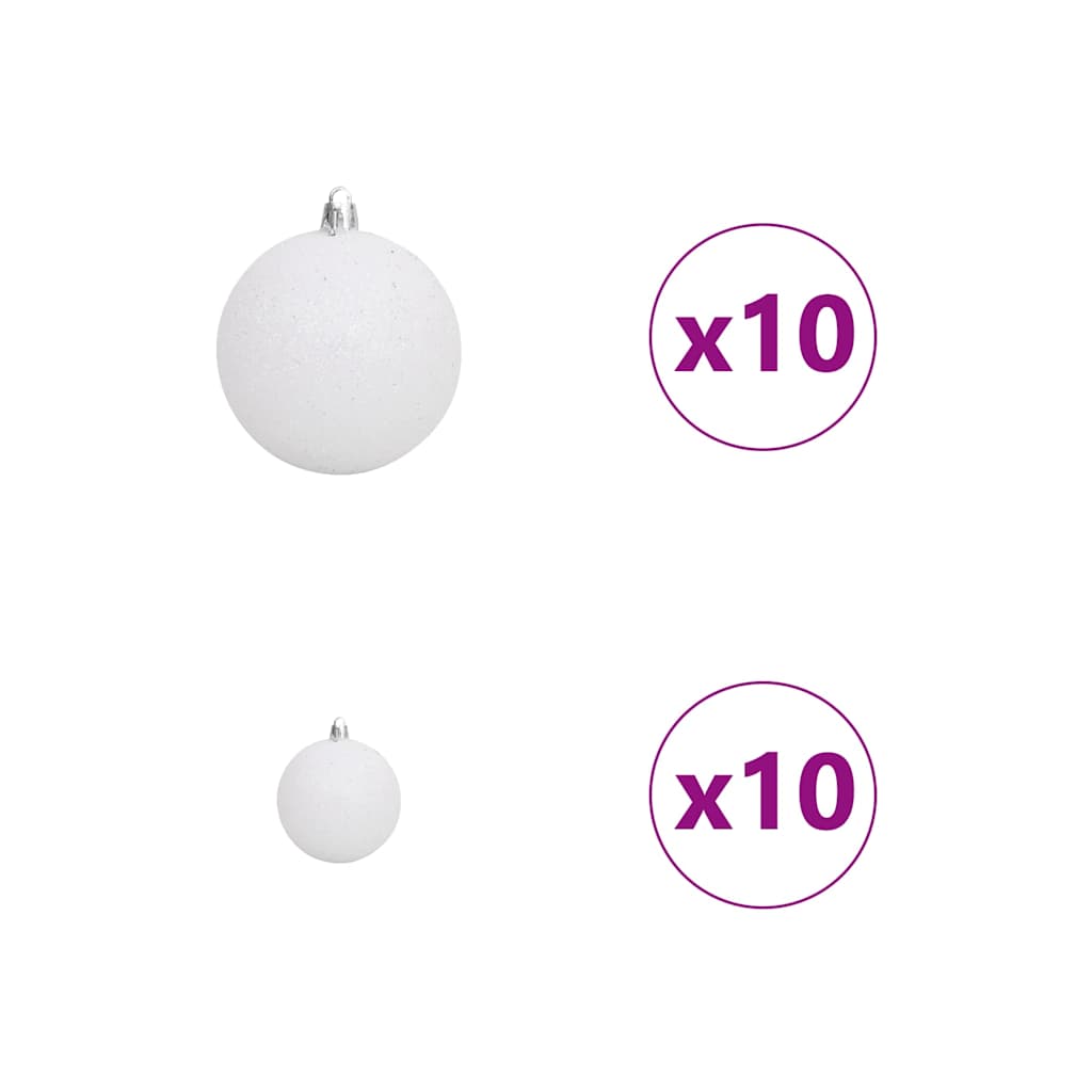 Kunstmatige Inklapbare Kerstboom Wit 210 cm PE en PVC is nu te koop bij PeponiXL, paradijselijk wonen!