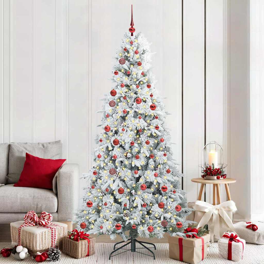 Kunstmatige Inklapbare Kerstboom Wit 210 cm PE en PVC is nu te koop bij PeponiXL, paradijselijk wonen!