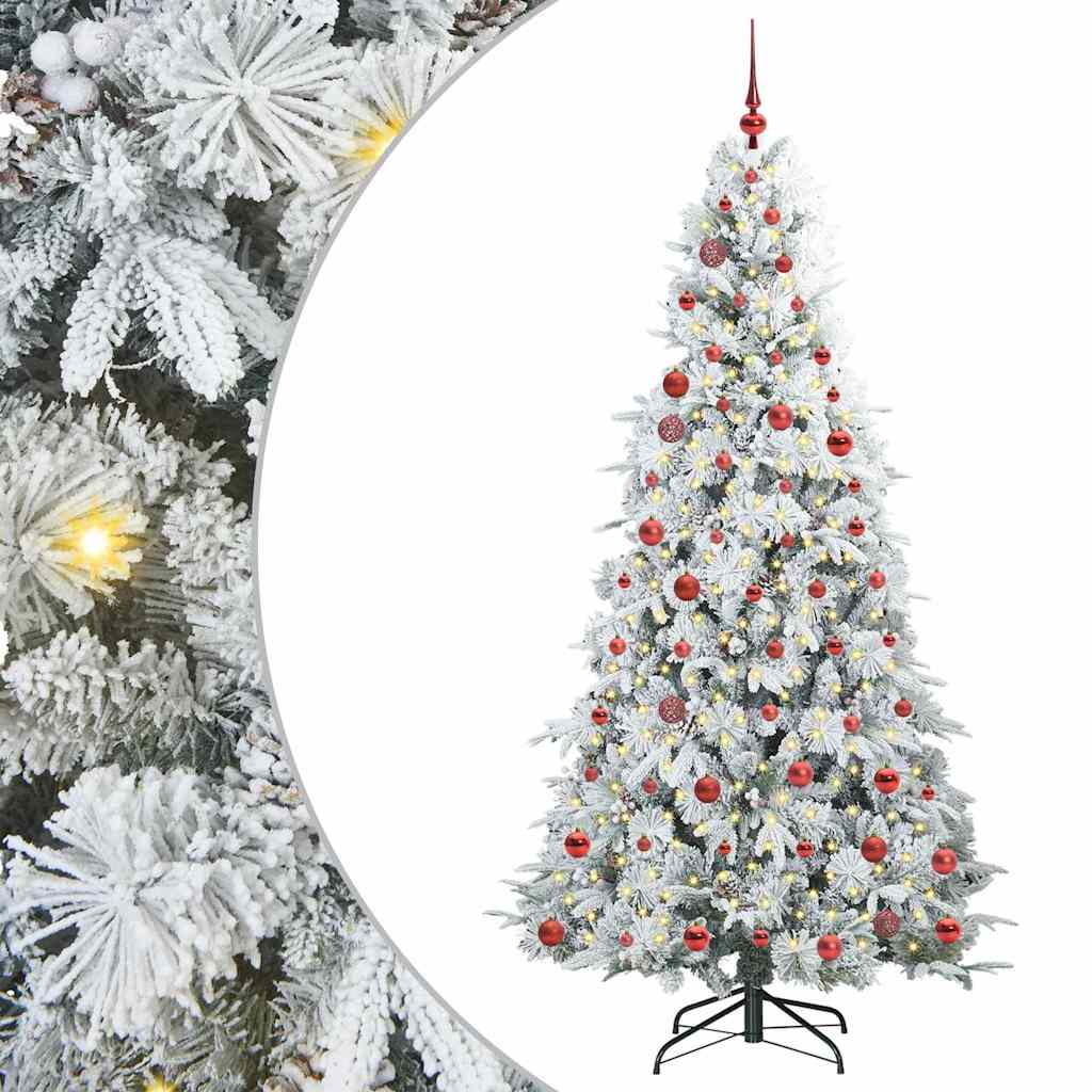 Kunstmatige Inklapbare Kerstboom Wit 210 cm PE en PVC is nu te koop bij PeponiXL, paradijselijk wonen!