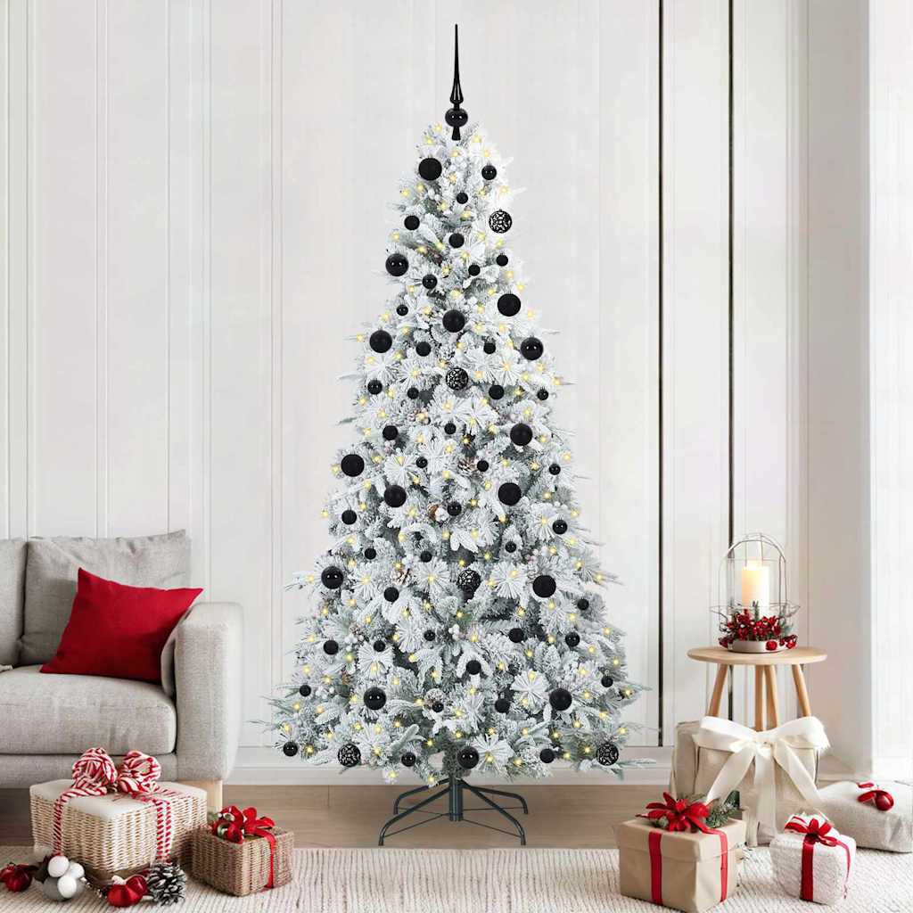 Kunstmatige Inklapbare Kerstboom Wit 210 cm PE en PVC is nu te koop bij PeponiXL, paradijselijk wonen!