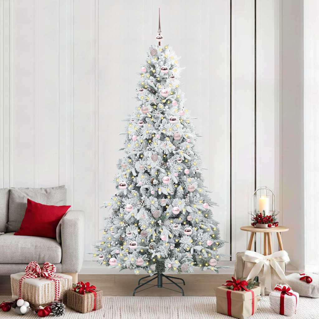 Kunstmatige Inklapbare Kerstboom Wit 210 cm PE en PVC is nu te koop bij PeponiXL, paradijselijk wonen!