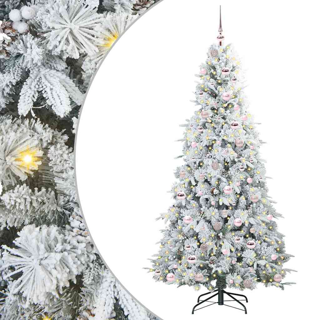 Kunstmatige Inklapbare Kerstboom Wit 210 cm PE en PVC is nu te koop bij PeponiXL, paradijselijk wonen!