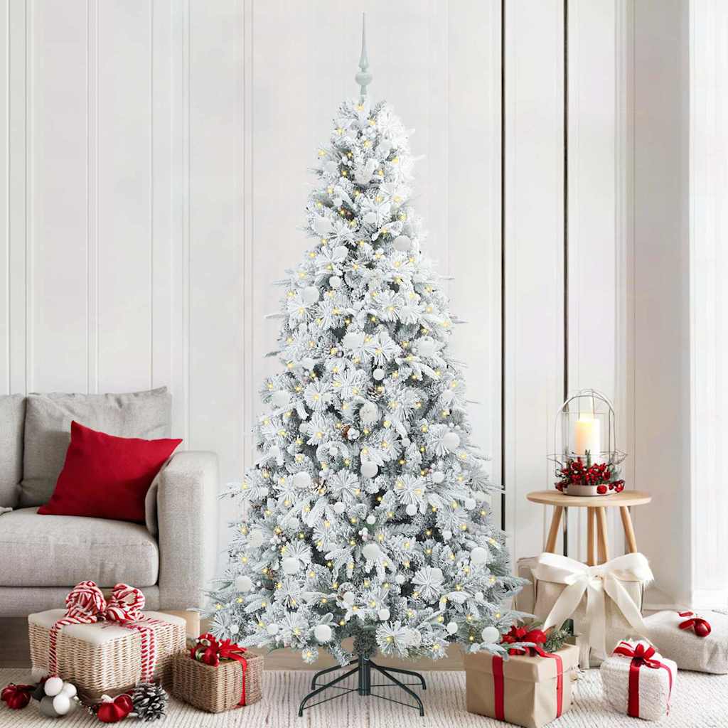 Kunstmatige Inklapbare Kerstboom Wit 210 cm PE en PVC is nu te koop bij PeponiXL, paradijselijk wonen!