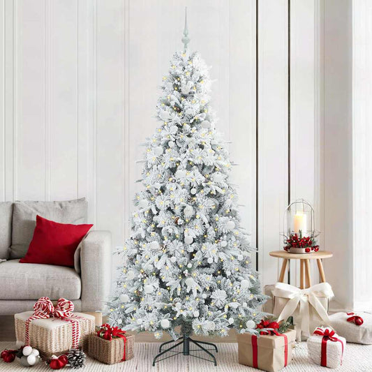 Kunstmatige Inklapbare Kerstboom Wit 210 cm PE en PVC is nu te koop bij PeponiXL, paradijselijk wonen!