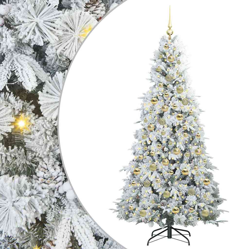 Kunstmatige Inklapbare Kerstboom Wit 210 cm PE en PVC is nu te koop bij PeponiXL, paradijselijk wonen!