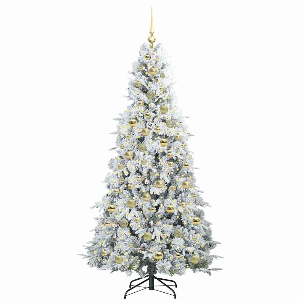 Kunstmatige Inklapbare Kerstboom Wit 210 cm PE en PVC is nu te koop bij PeponiXL, paradijselijk wonen!