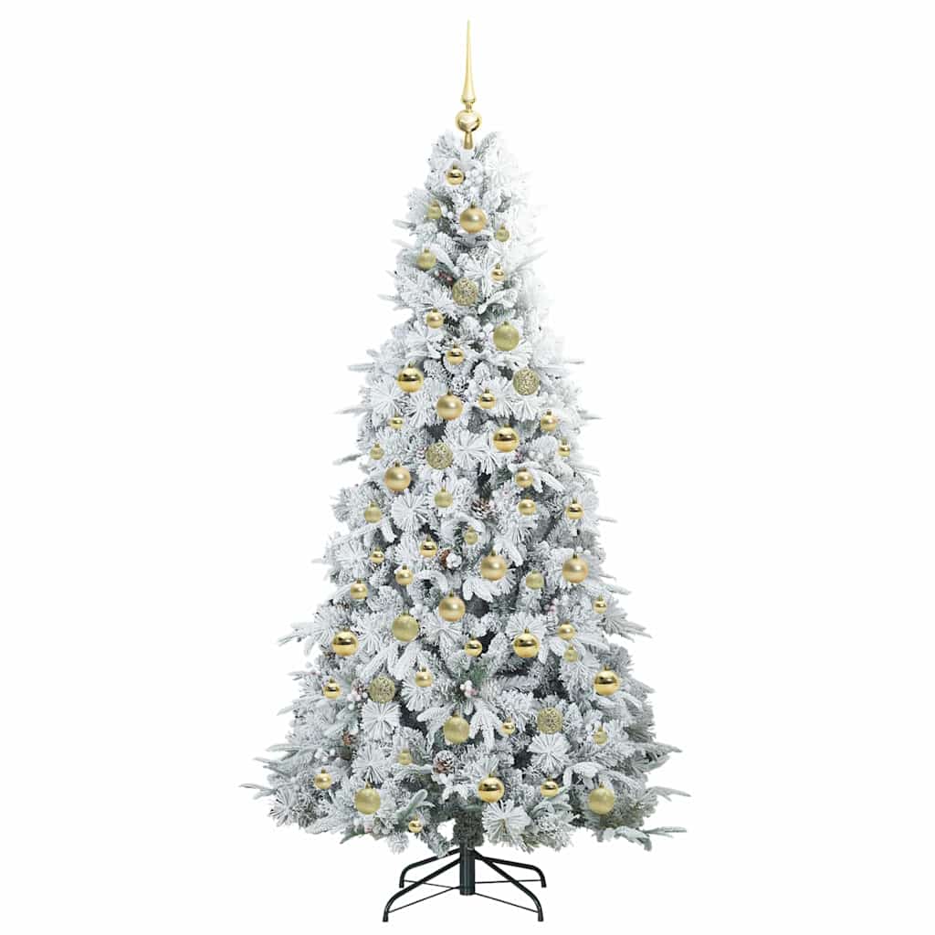 Kunstmatige Inklapbare Kerstboom Wit 210 cm PE en PVC is nu te koop bij PeponiXL, paradijselijk wonen!
