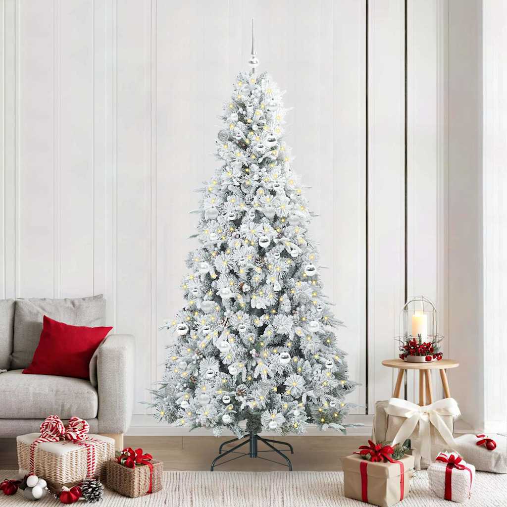 Kunstmatige Inklapbare Kerstboom Wit 210 cm PE en PVC is nu te koop bij PeponiXL, paradijselijk wonen!